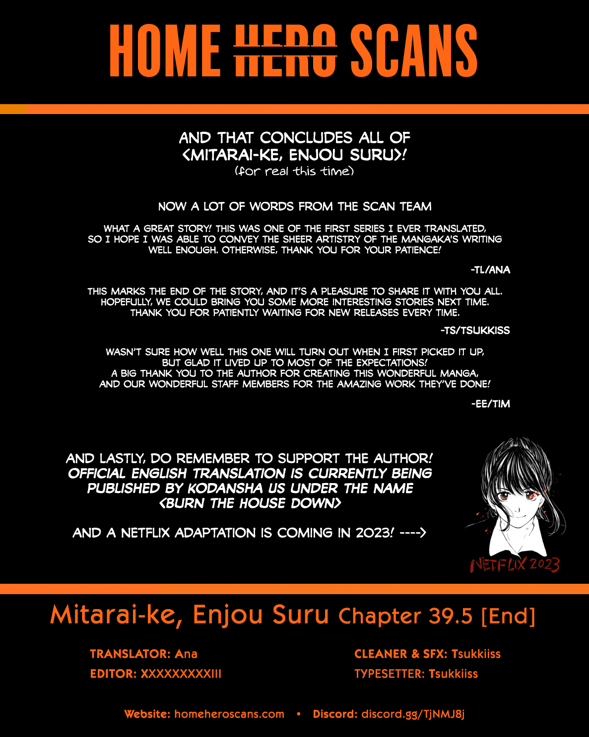 Mitarai-Ke, Enjou Suru - Chapter 39.5: Volume 8 Bonus [End]