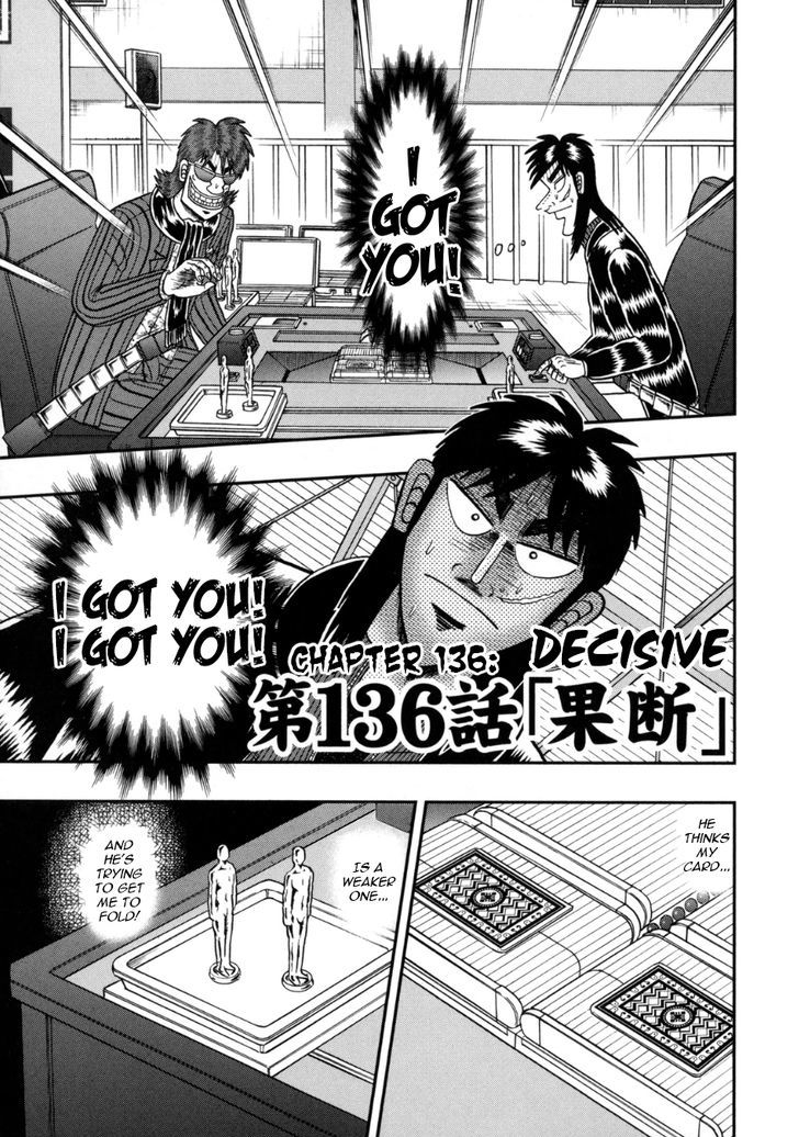 Tobaku Datenroku Kaiji - One Poker Hen - Chapter 136 : Decisive