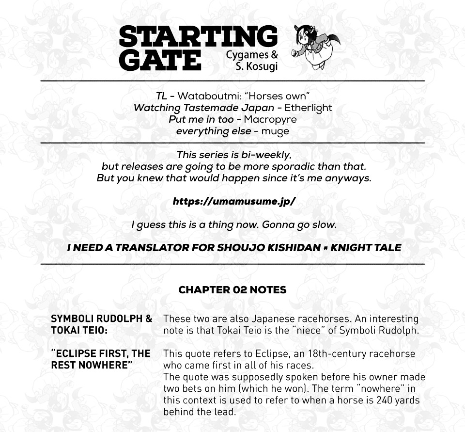 Starting Gate - Chapter 2 : Race 2 - Special Today! #02