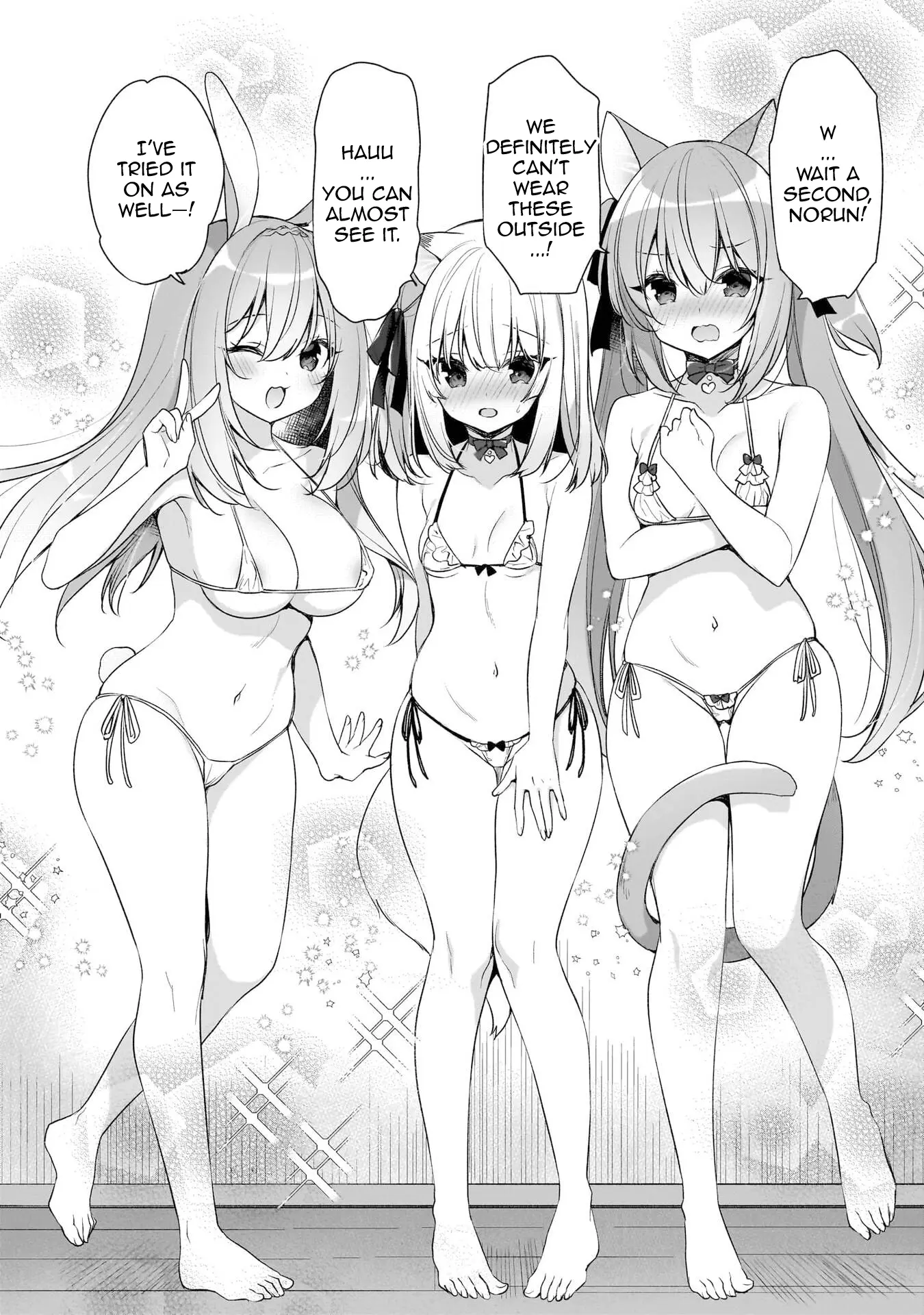 Boku No Risou No Isekai Seikatsu ~Tensei Shitara Kemomimi Musume Darake No Sekai De Harem Ni~ - Vol.2 Chapter 11.1: Bridal Swimsuit Selection