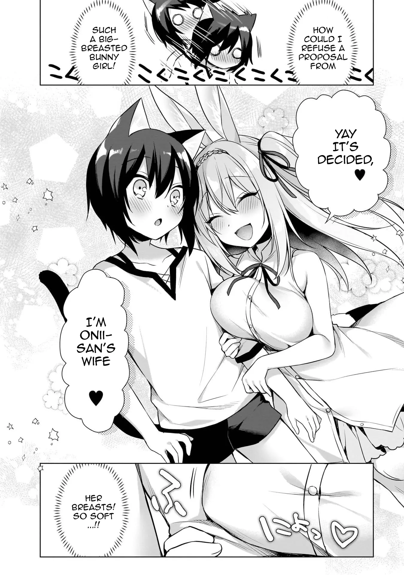 Boku No Risou No Isekai Seikatsu ~Tensei Shitara Kemomimi Musume Darake No Sekai De Harem Ni~ - Vol.2 Chapter 7: The Rabbit's First Time...