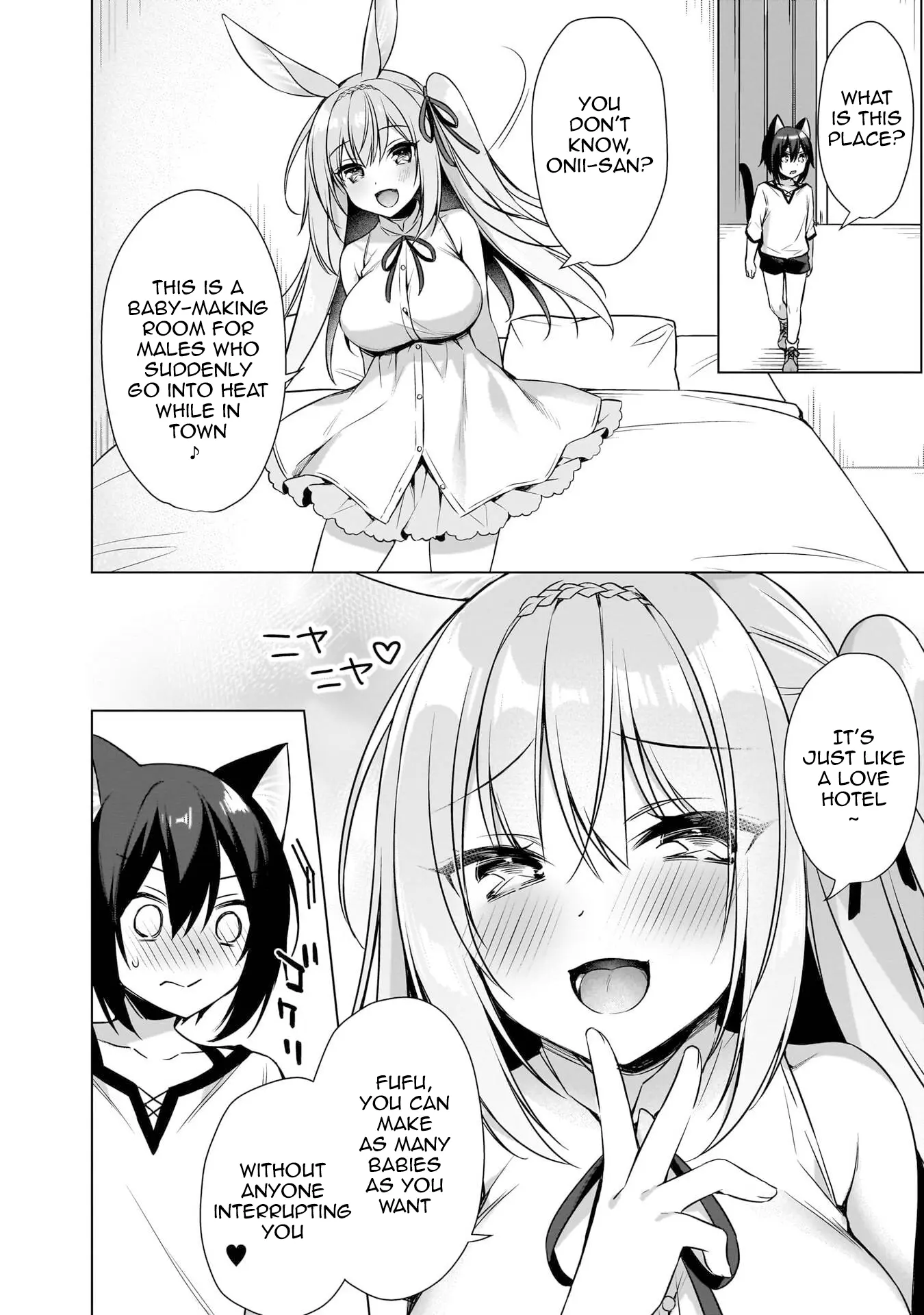 Boku No Risou No Isekai Seikatsu ~Tensei Shitara Kemomimi Musume Darake No Sekai De Harem Ni~ - Vol.2 Chapter 7: The Rabbit's First Time...