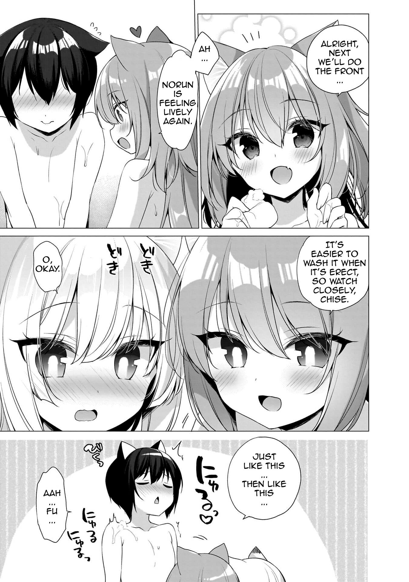 Boku No Risou No Isekai Seikatsu ~Tensei Shitara Kemomimi Musume Darake No Sekai De Harem Ni~ - Vol.1 Chapter 5.1: Taking A Bath With My Two Wives