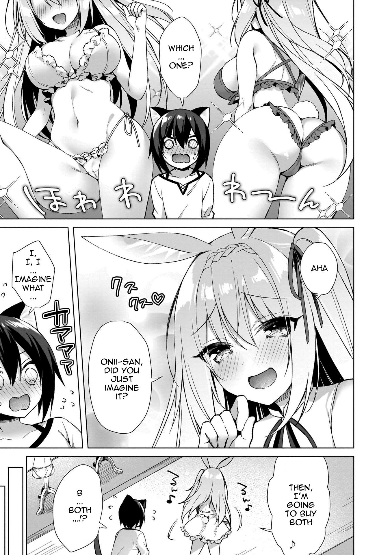 Boku No Risou No Isekai Seikatsu ~Tensei Shitara Kemomimi Musume Darake No Sekai De Harem Ni~ - Vol.1 Chapter 5: The Teasing Rabbit