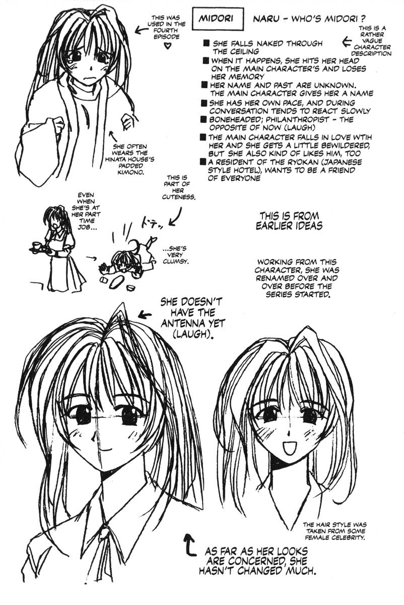 Love Hina - Vol.1 Chapter 6.5: Early Character Designs