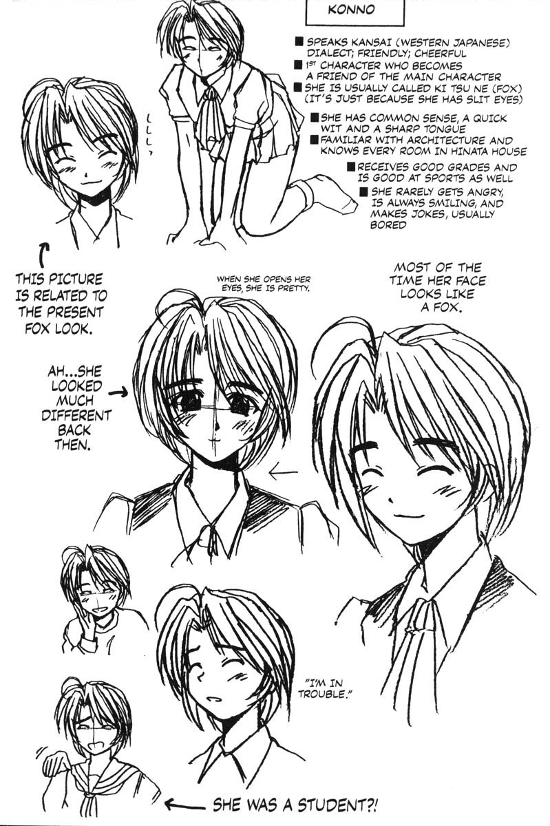 Love Hina - Vol.1 Chapter 6.5: Early Character Designs