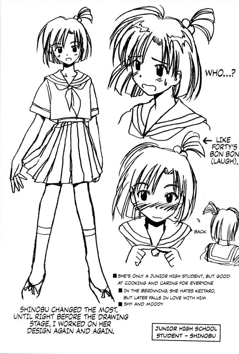 Love Hina - Vol.1 Chapter 6.5: Early Character Designs