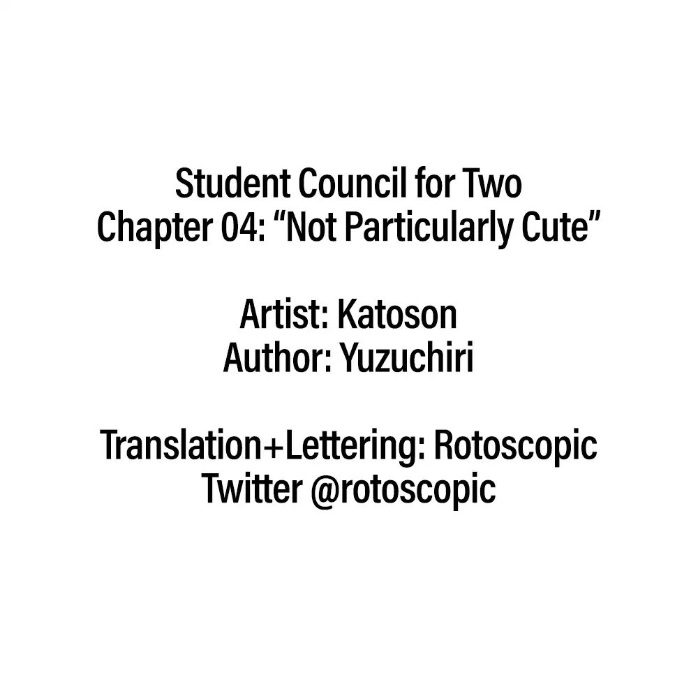 Student Council For Two - Chapter 4: Not Particularly Cute