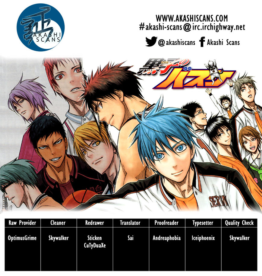 Kuroko No Basket - Vol.23 Chapter 270 : It Was You All Along, Wasn't It? (Fixed)