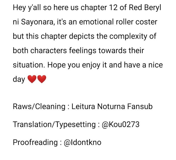 Red Beryl Ni Sayonara - Chapter 12