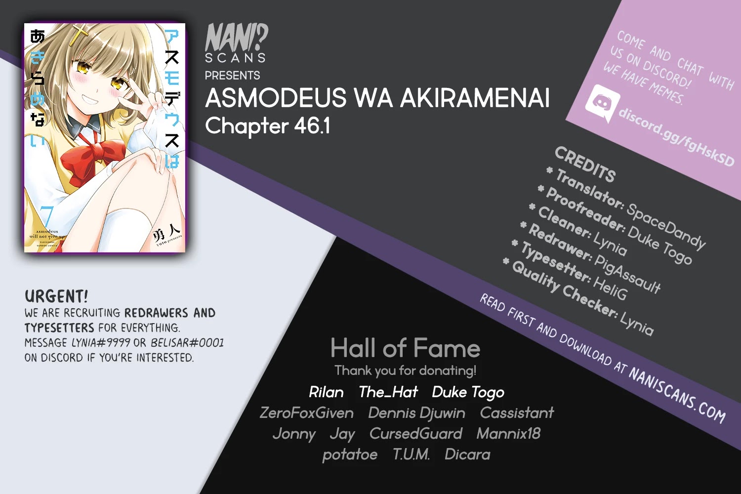 Asmodeus Wa Akiramenai - Chapter 46.1: Is Your Order Yuri?