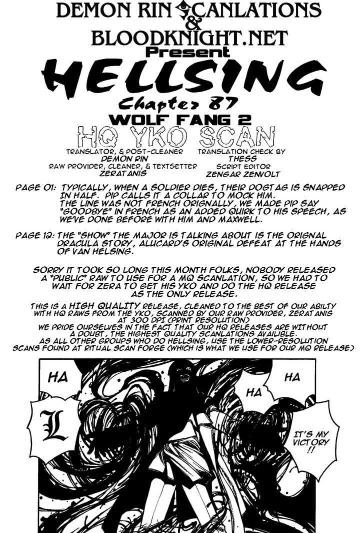 Hellsing - Chapter 87 : Wolf Fang (2)