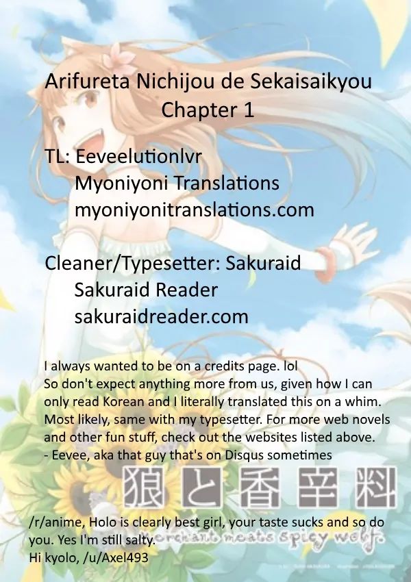 Arifureta: I Love Isekai - Chapter 1