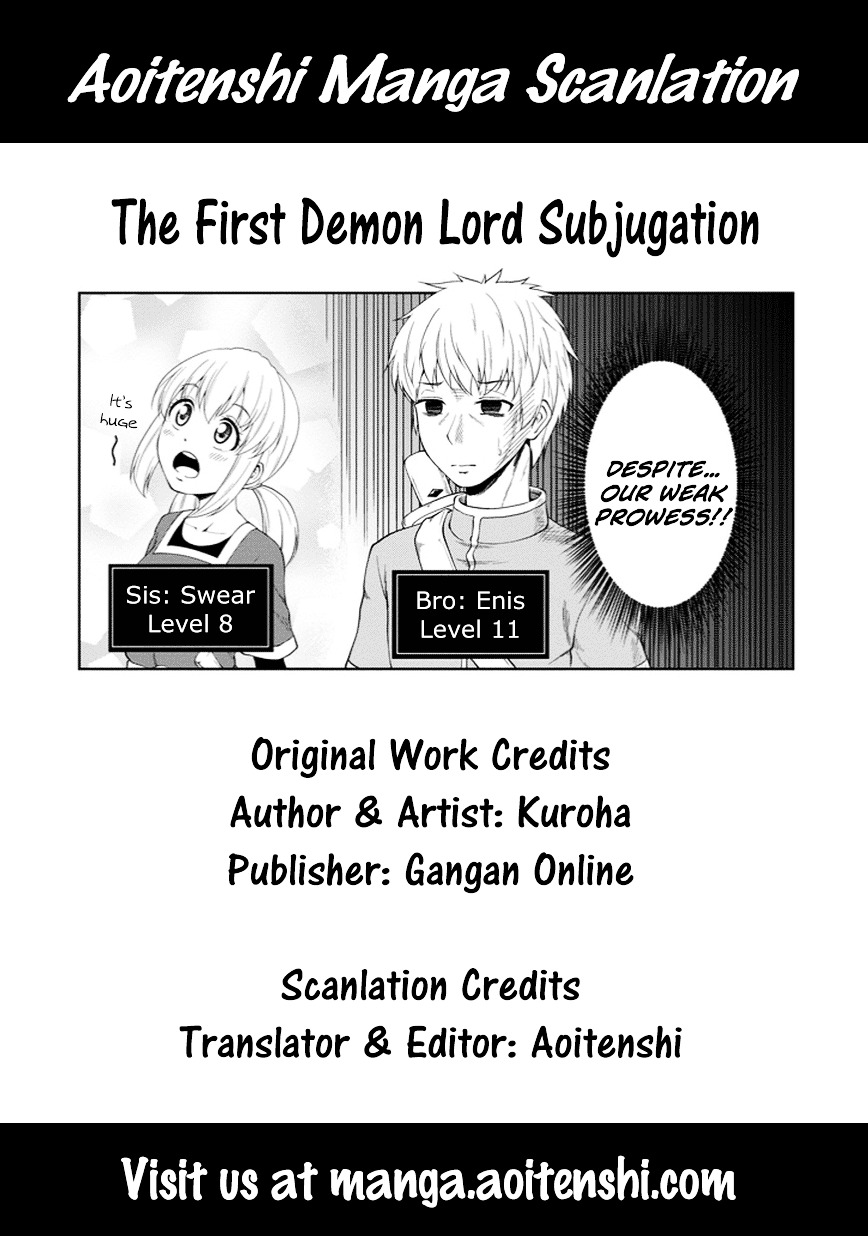 The First Demon Lord Subjugation - Chapter 0 : [Oneshot]