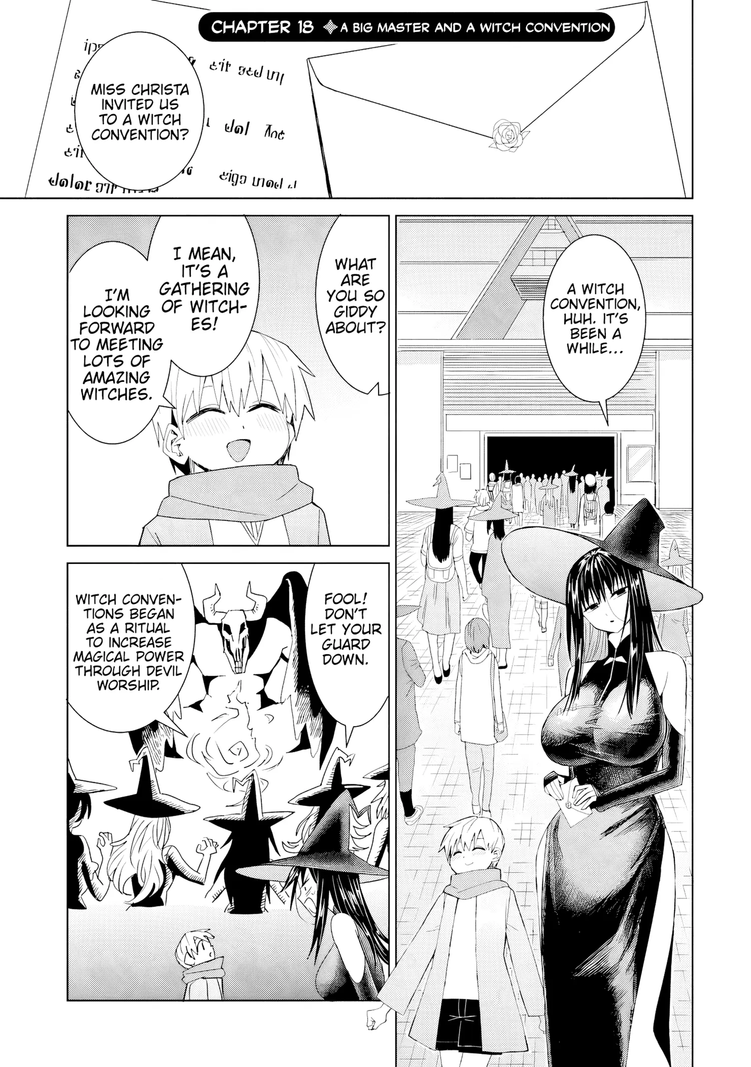 Mahou To Boku To Dekkai Shishou - Vol.1 Chapter 18: A Big Master And A Witch Convention.