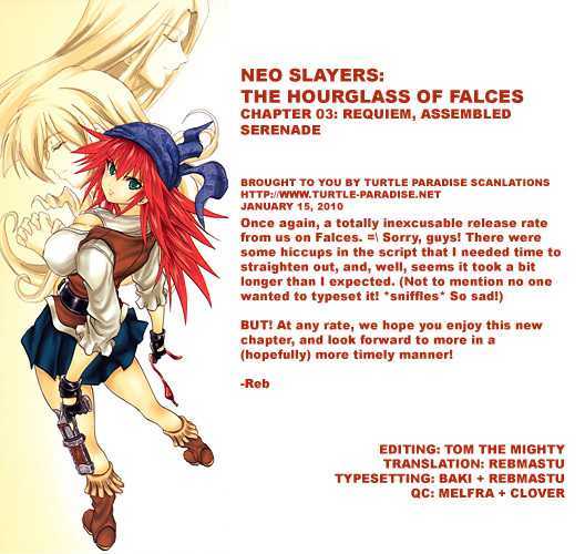 Shin Slayers: Falces No Sunadokei - Vol.1 Chapter 3 : Requiem, Assembled Serenade