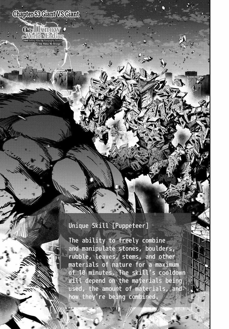 Only I Know The World Is Ending And Getting Killed By Rampaging Beasts Only Makes Me Stronger - Chapter 53