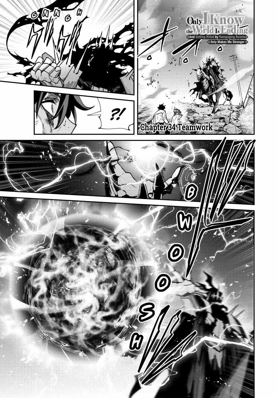 Only I Know The World Is Ending And Getting Killed By Rampaging Beasts Only Makes Me Stronger - Chapter 34