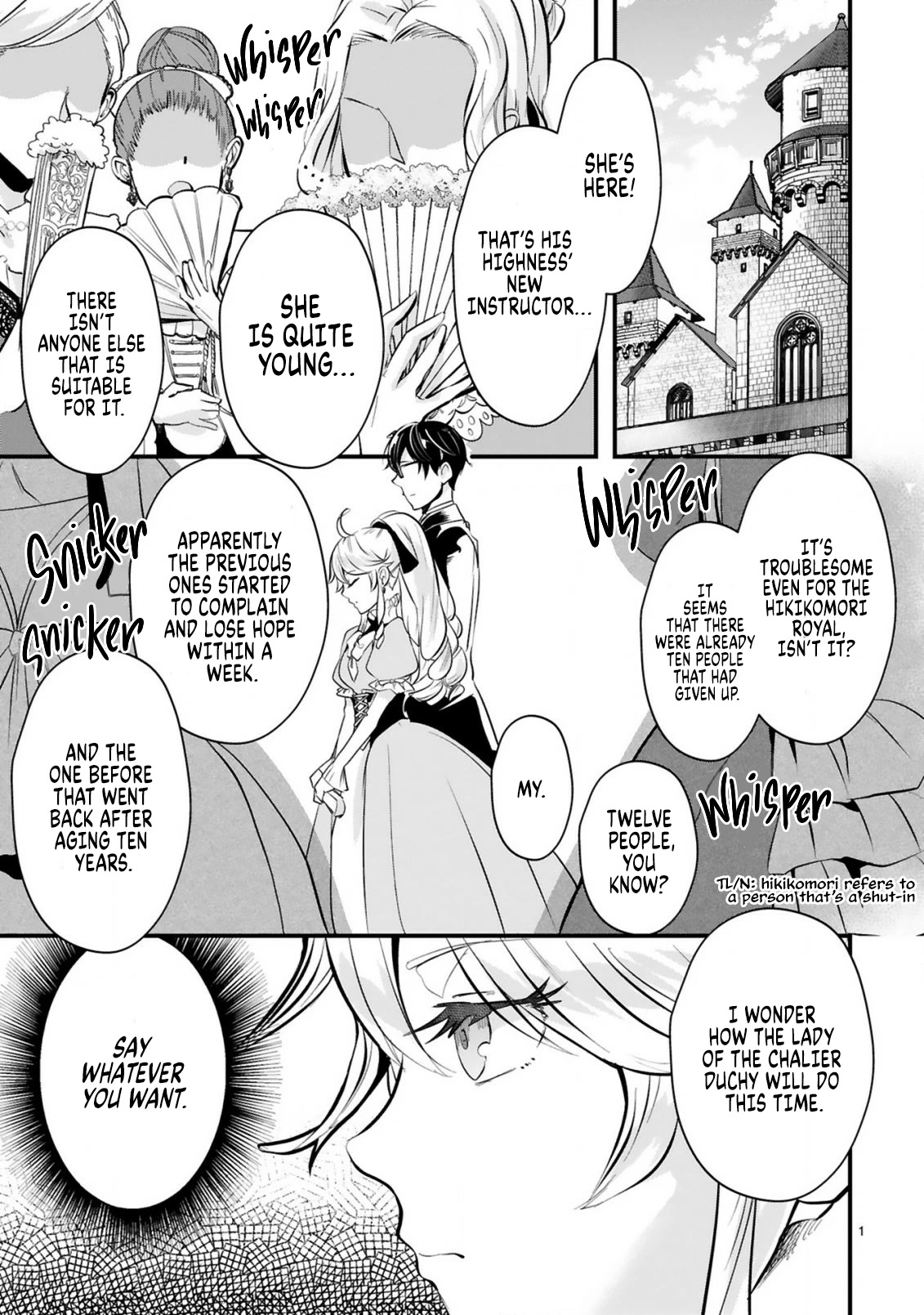 The Duke's Daughter Who Was A Villain In Her Previous Lives Was Entrusted With Training A Hikikomori Prince - Chapter 1