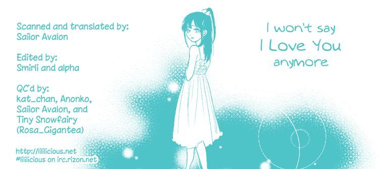 Yuri Hime Collection - Vol.27 Chapter 2 : I Won T Say I Love You Anymore