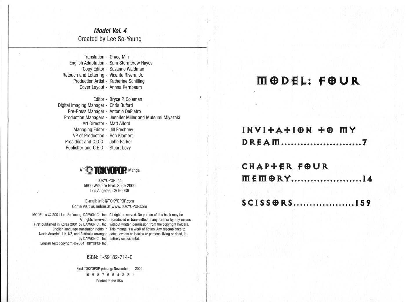 Model - Vol.4 Chapter 4 : Invitation To My Dream / Memory / Scissors