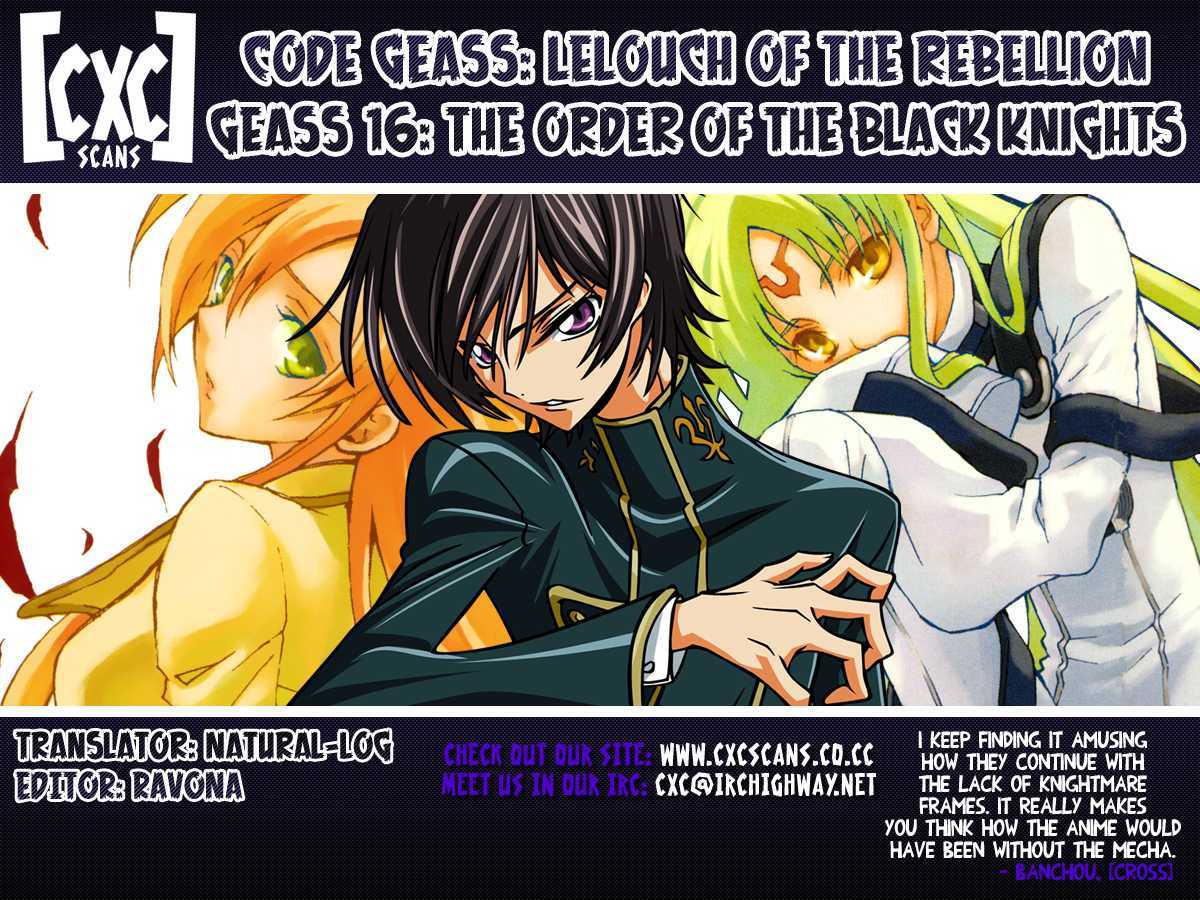 Code Geass: Lelouch Of The Rebellion - Chapter 16 : The Order Of The Black Knights