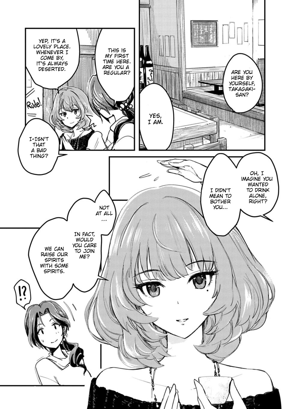 The [Email Protected] Cinderella Girls - After20 - Vol.1 Chapter 1: Kawashima Mizuki, Tempura, And Sake