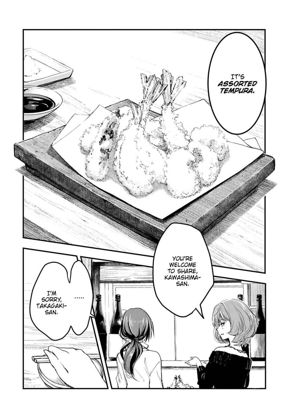 The [Email Protected] Cinderella Girls - After20 - Vol.1 Chapter 1: Kawashima Mizuki, Tempura, And Sake