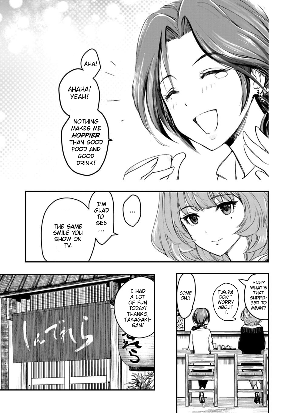 The [Email Protected] Cinderella Girls - After20 - Vol.1 Chapter 1: Kawashima Mizuki, Tempura, And Sake