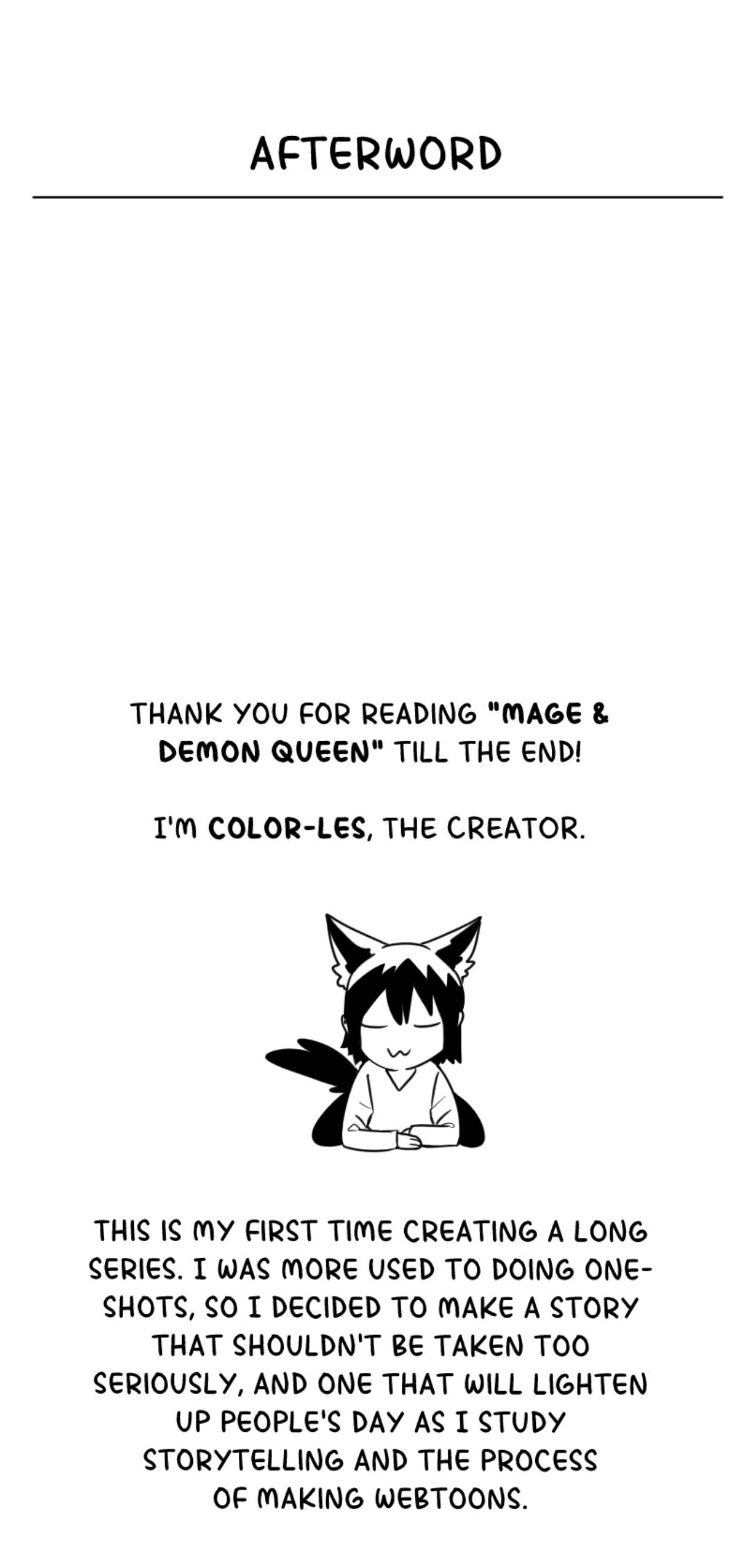 Mage Demon Queen - Afterword. : Author's Note