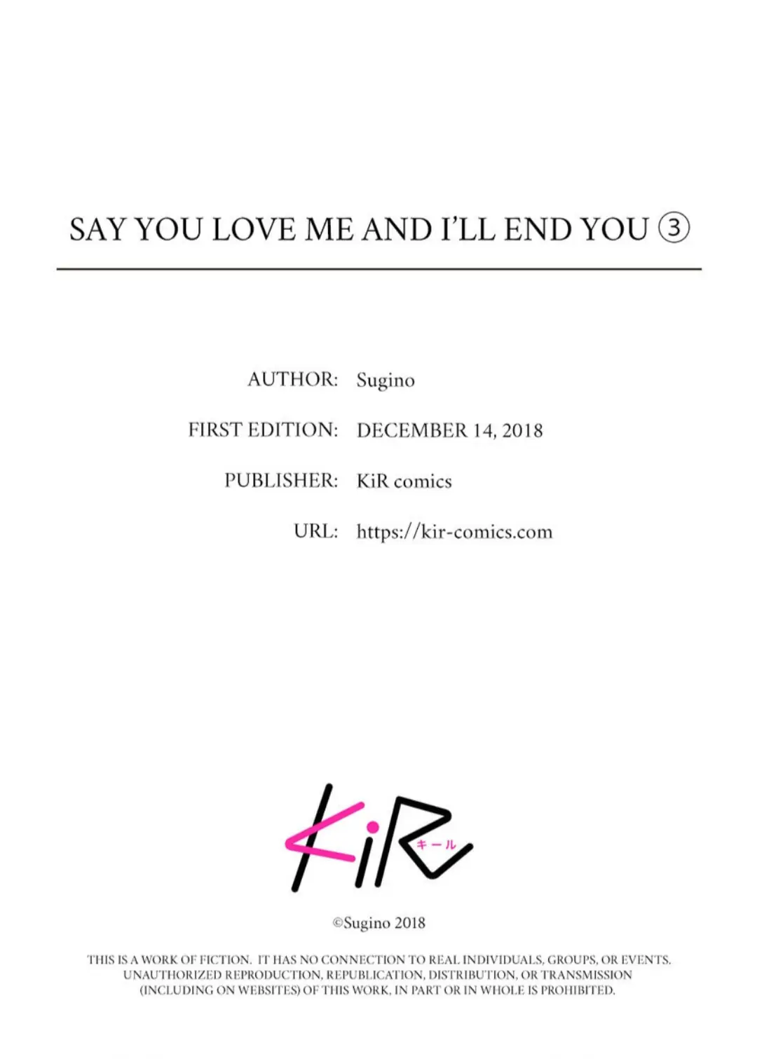 Say You Love Me And I'll End You - Chapter 3