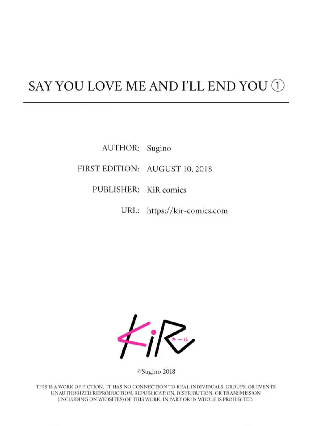 Say You Love Me And I'll End You - Chapter 1