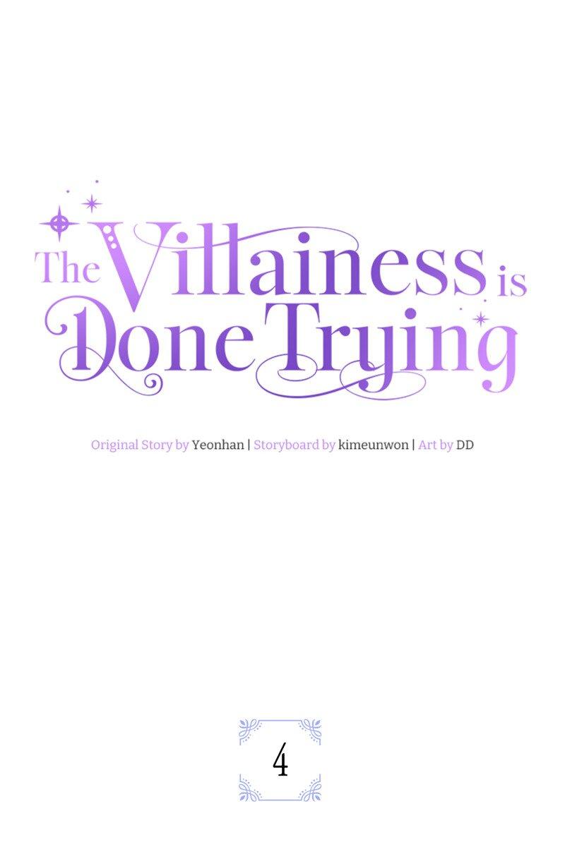 The Villainess Is Done Trying - Chapter 4