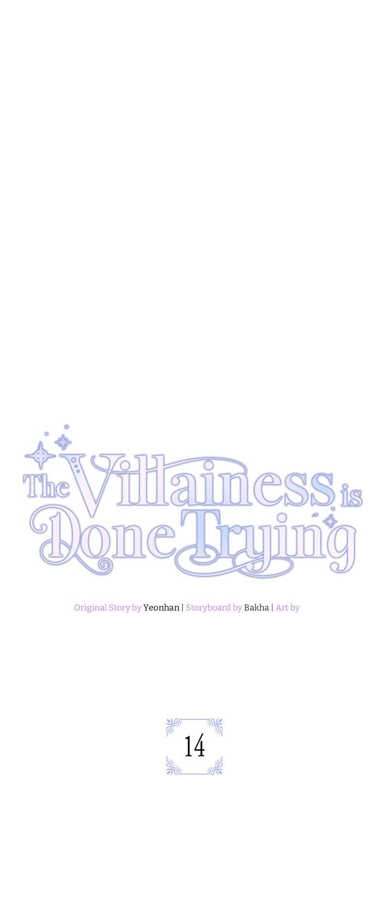 The Villainess Is Done Trying - Chapter 14