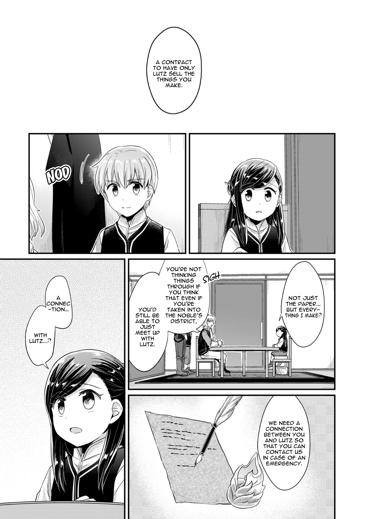 Honzuki No Gekokujou ~Shisho Ni Naru Tame Ni Wa Shudan Wo Erandeiraremasen~ Dai 1-Bu 「Hon Ga Nai Nara Tsukureba Ii!」 - Vol.7 Chapter 32: The Option To Be An Apprentice Priestess