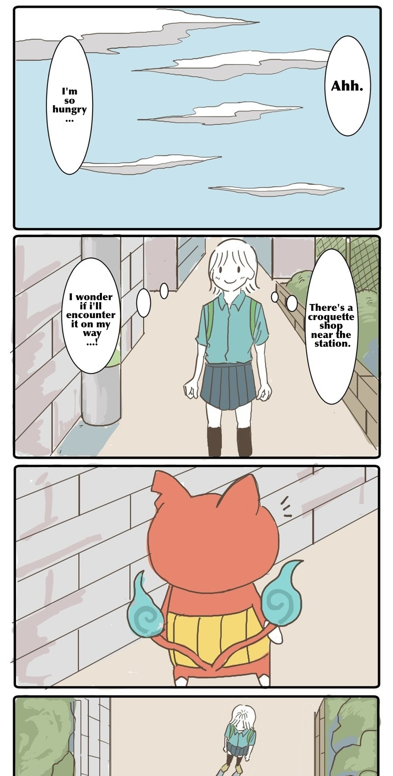 1%Orange×Yo-Kai Watch♪ ~There Are Yo-Kai In My Youth!?~ - Chapter 1: The Story Of Aoi And Jibanyan