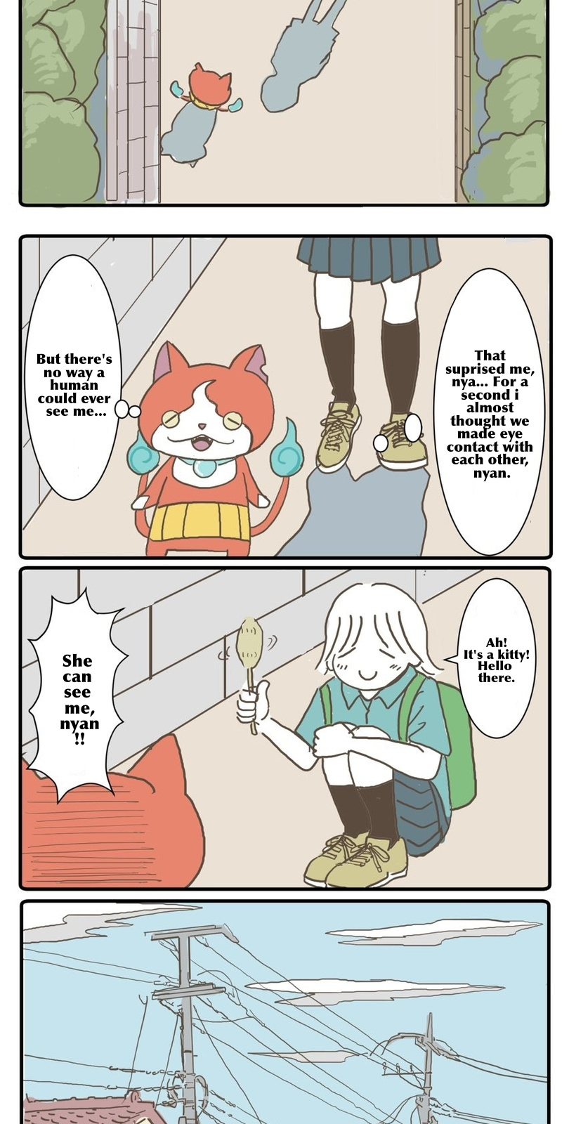 1%Orange×Yo-Kai Watch♪ ~There Are Yo-Kai In My Youth!?~ - Chapter 1: The Story Of Aoi And Jibanyan