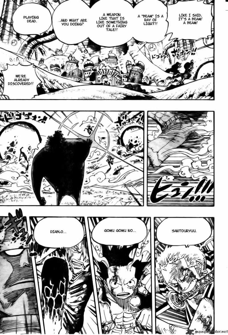 One Piece - Chapter 509 : Kizaru Vs 4 Captains