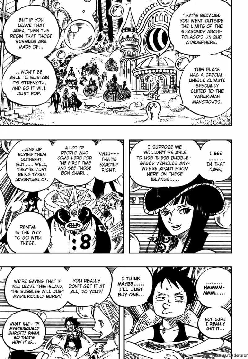 One Piece - Chapter 497 : Adventure On The Islands Of The Dancing Bubbles