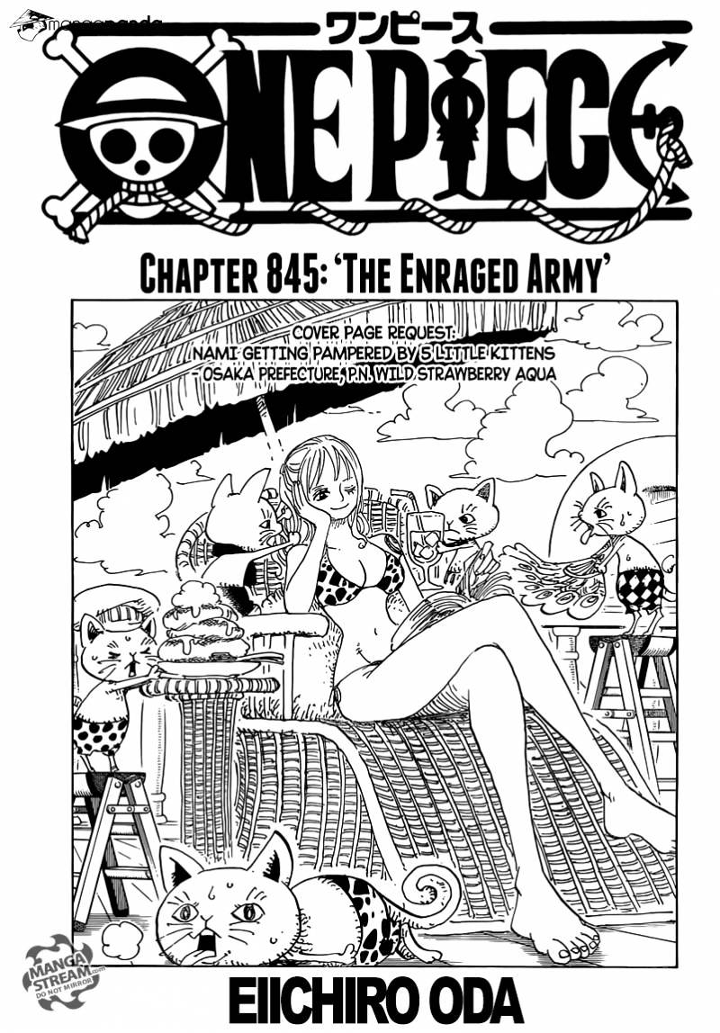 One Piece - Chapter 845 : The Enraged Army