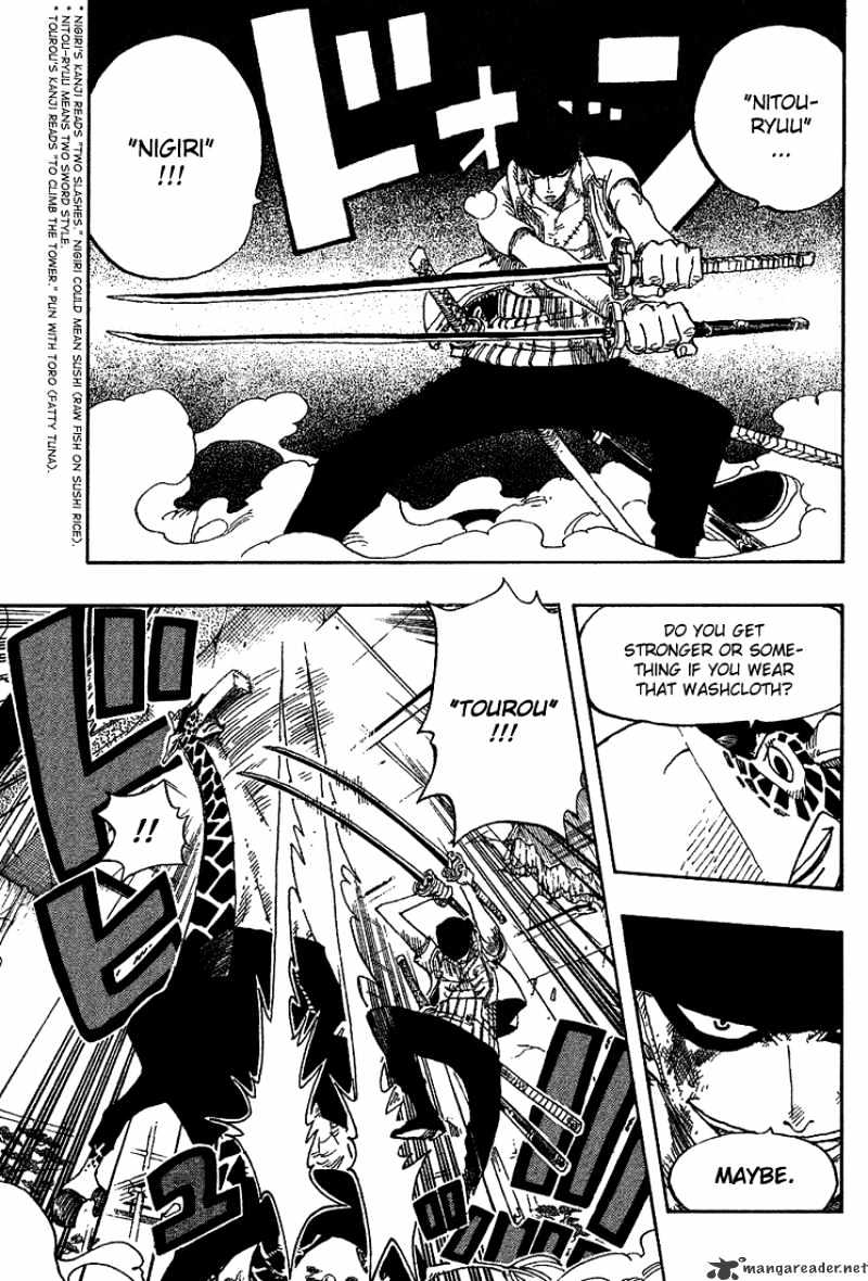 One Piece - Chapter 416 : Zoro Vs Kaku