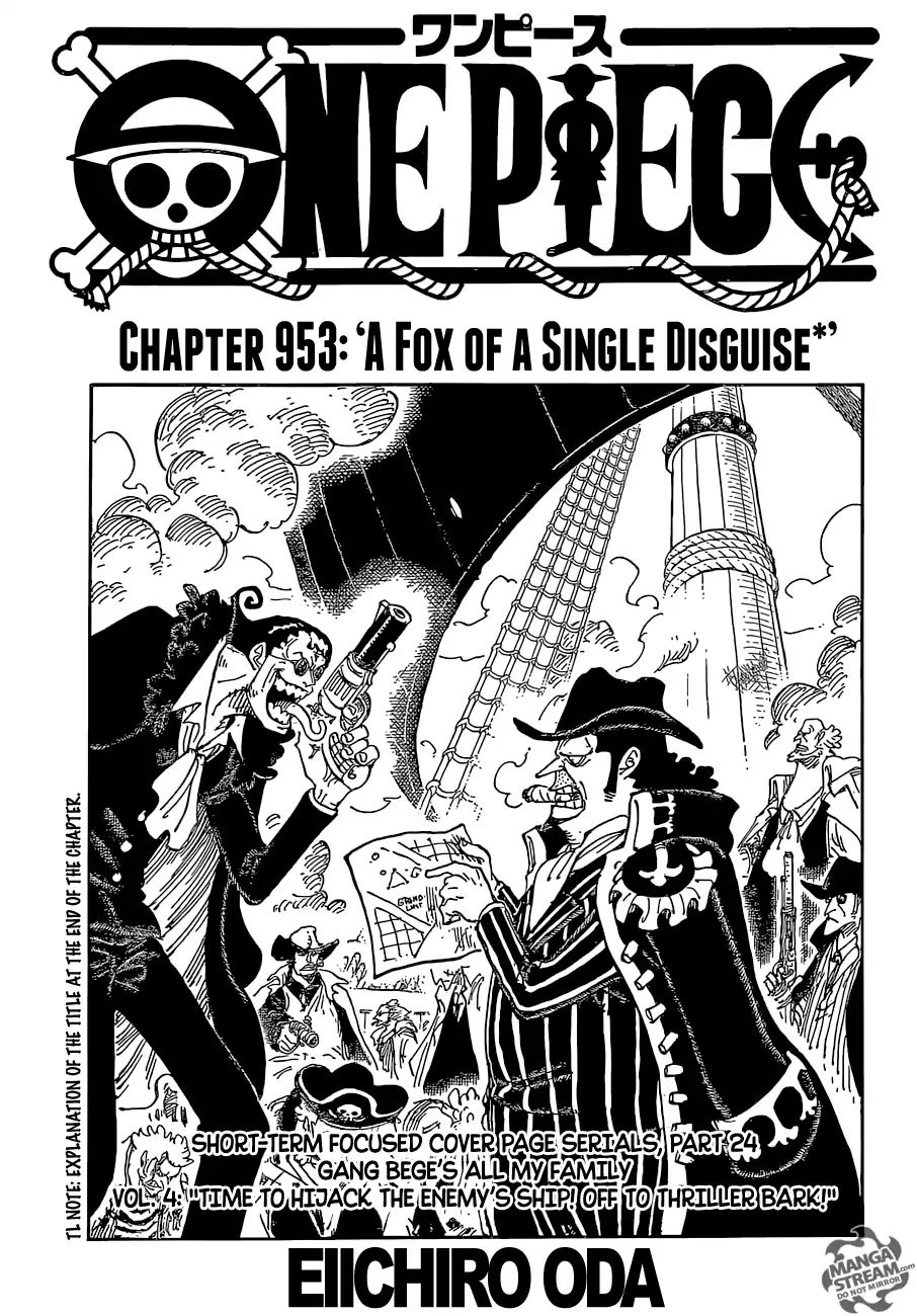 One Piece - Chapter 953: A Fox Of A Single Disguise