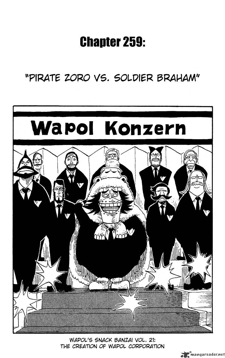 One Piece - Chapter 259 : Zoro Vs Braham