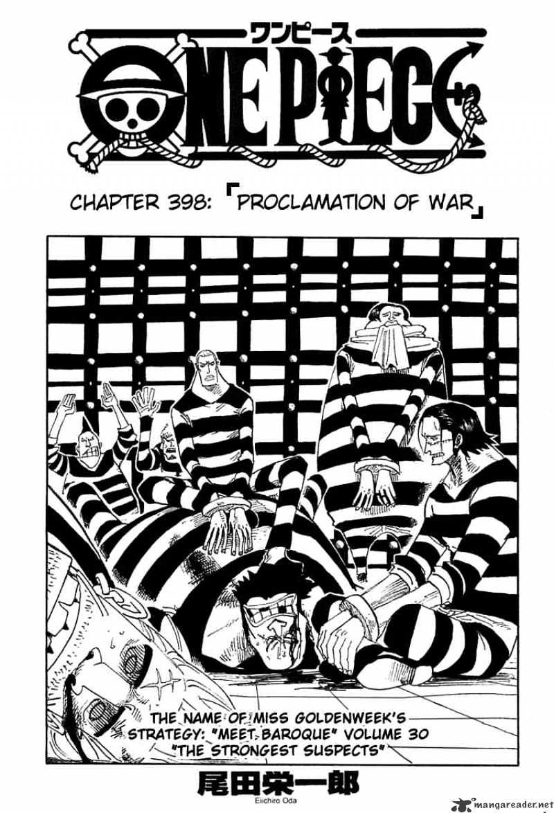 One Piece - Chapter 398 : Proclamation Of War