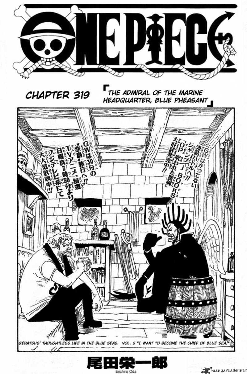 One Piece - Chapter 319 : The Admiral Of The Marine Headquarter, Blue Pheasant