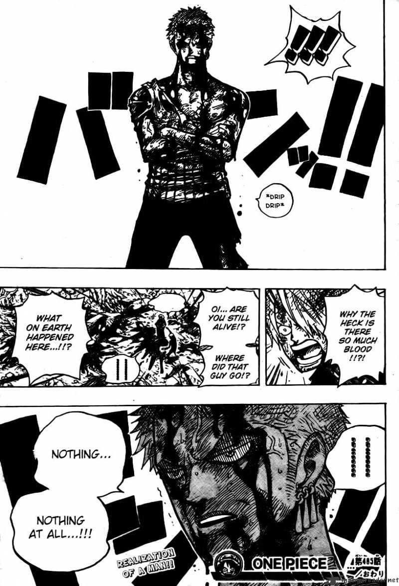 One Piece - Chapter 485 : Member Of The Strawhat Crew - Pirate Hunter Zoro