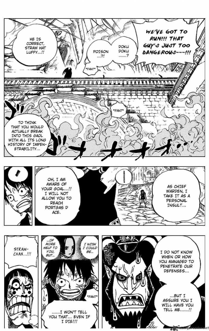 One Piece - Chapter 534 : Chief Warden Magellan Vs Pirate Luffy