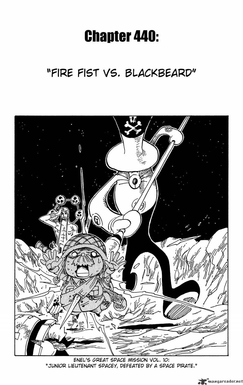 One Piece - Chapter 440 : Firefist Vs Blackbeard