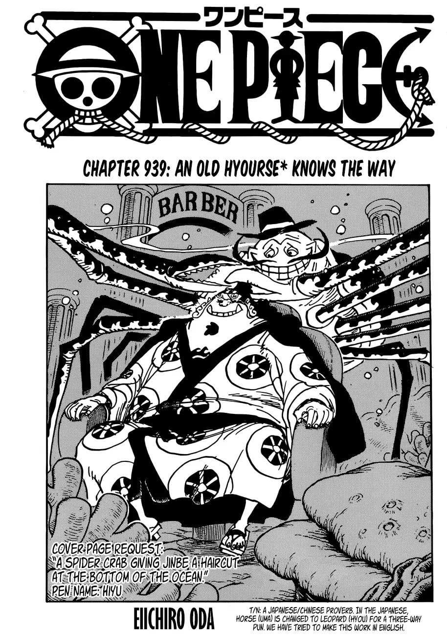 One Piece - Chapter 939: An Old Hyourse Knows The Way