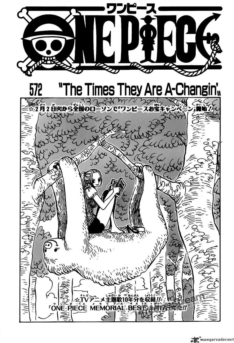 One Piece - Chapter 572 : The Times, They Are A-Changing